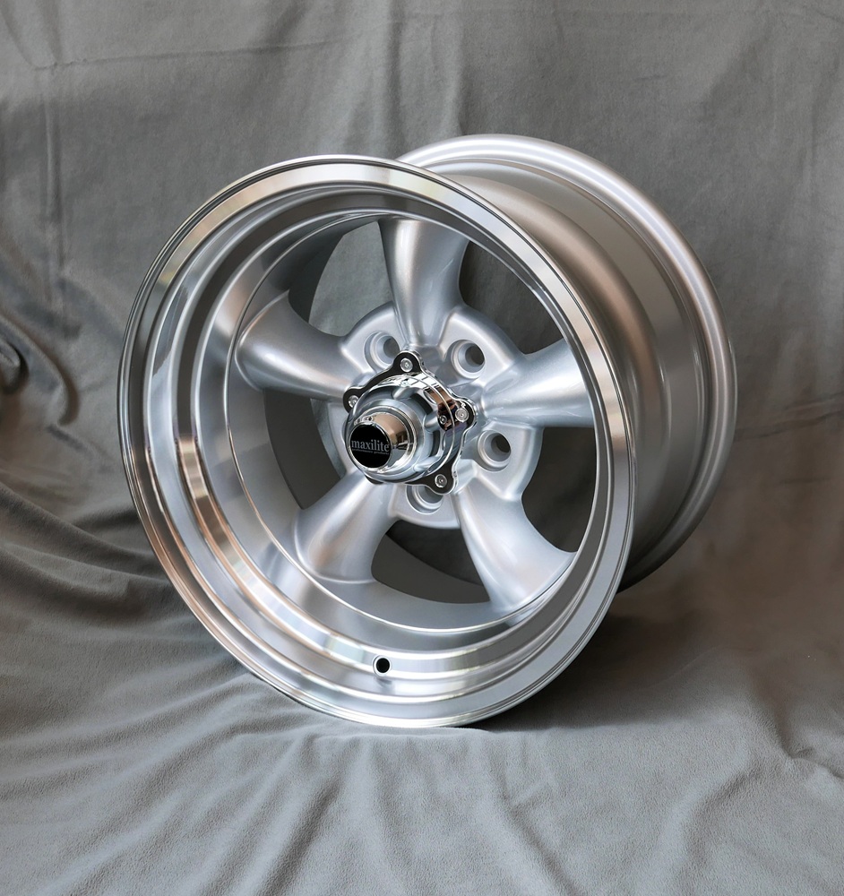 Torque Thrust style, 9x15 silber/glanzgedreht Buick Apollo